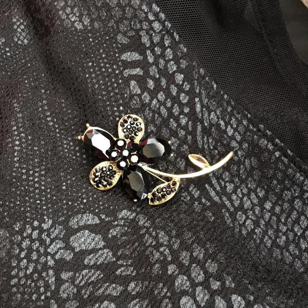 Vintage Floral stem Brooch